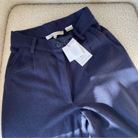 NWT NakedCashmere Hudson Wide Leg Cashmere Trousers 'Midnight' Size S - Picture 5 of 16